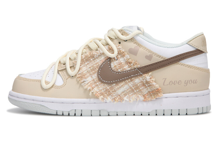 

Кроссовки Nike Dunk Skateboarding Shoes Men Low-top Khaki/white, хаки