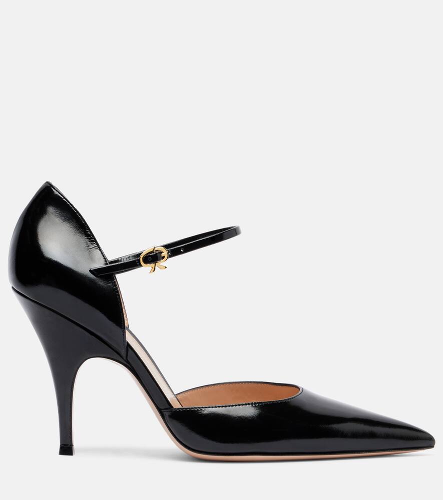 Туфли-лодочки Nuit 95 из лаковой кожи Gianvito Rossi, Black — фото 4