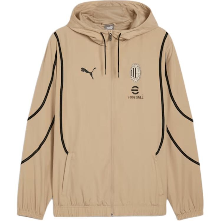 

Мужская куртка AC Milan цвета сепия, черная Puma, черный