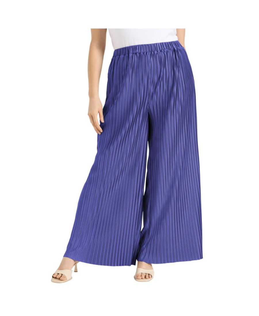 

Женские брюки с высокой талией June + Vie Plisse June & Vie, Blue iris