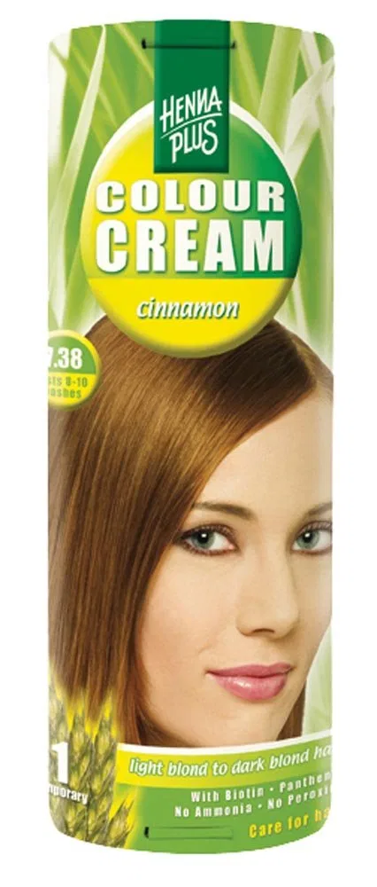 Крем-краска для волос «Cinnamon 7.38» от Hennaplus Colour Hennaplus