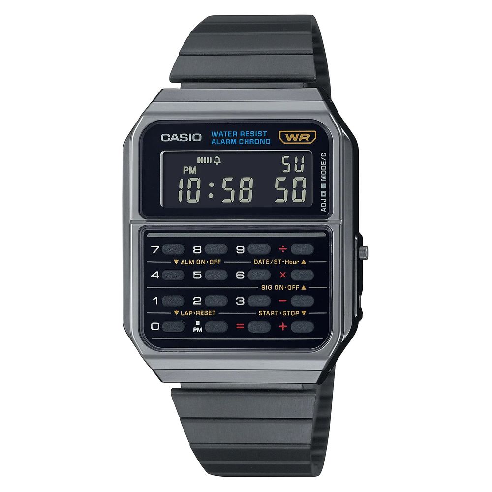 

Черные часы из нержавеющей стали Casio