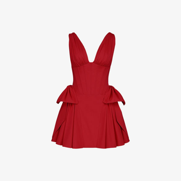 

Платье мини House Of Cb Amalia с корсетным лифом из стрейч-хлопка, красный