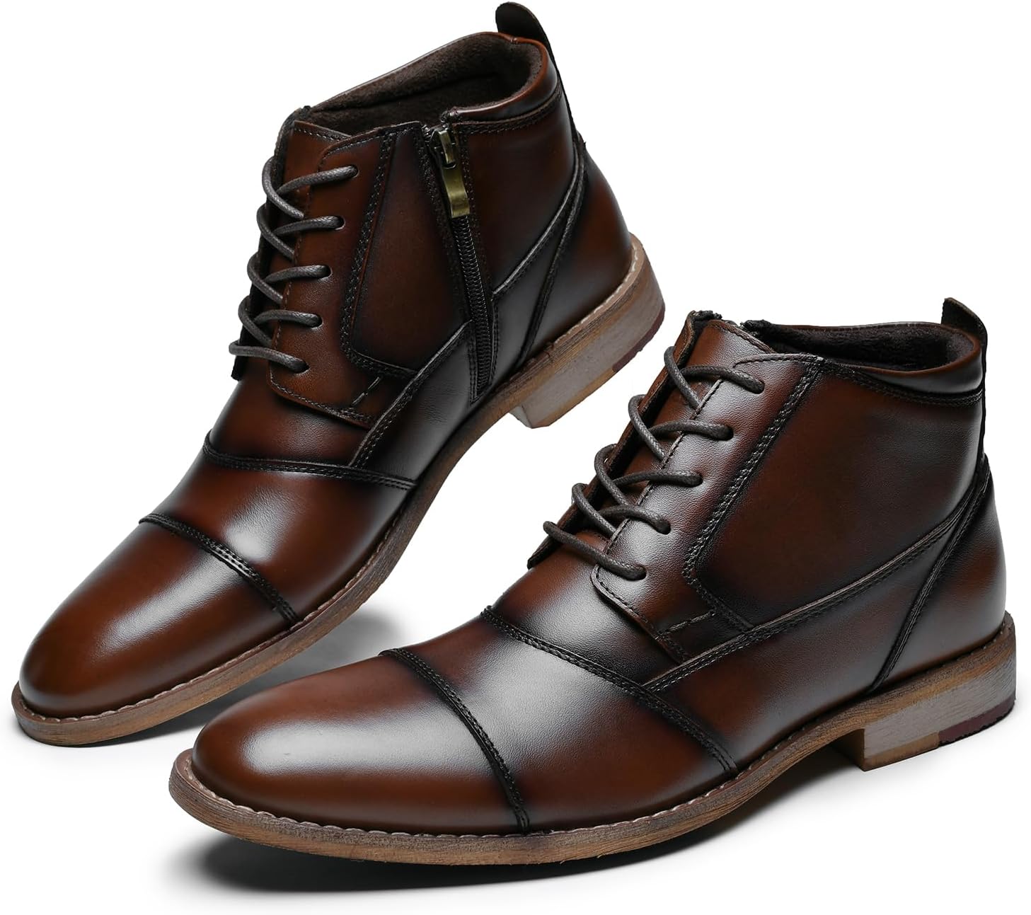 

Мужские ботинки Arkbird, классические повседневные ботинки из натуральной кожи с боковой молнией, Coffee(218)