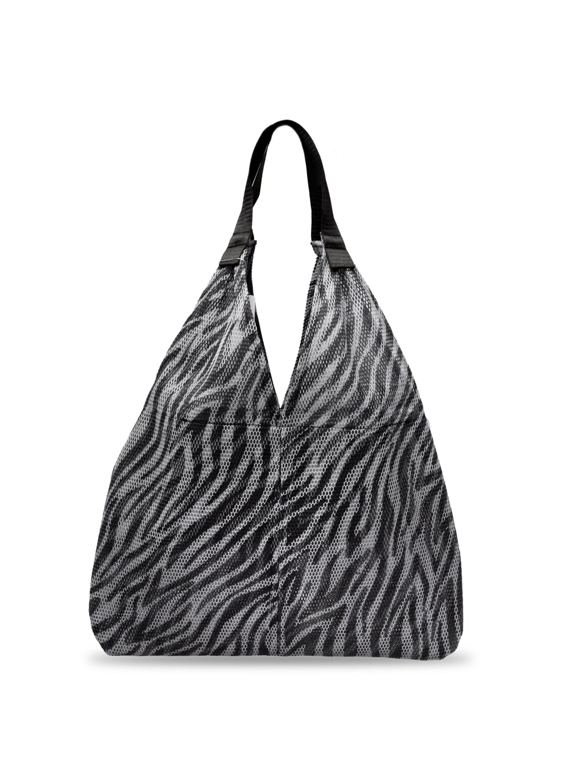 

Grippyglow Сумка 'Mesh Bag im Zebra Print' в светло-сером цвете