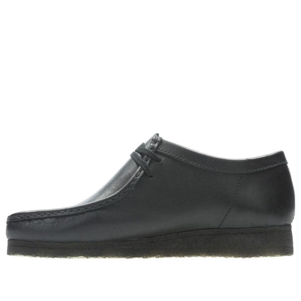 

Кроссовки wallabee boots 'black leather' Clarks, черный