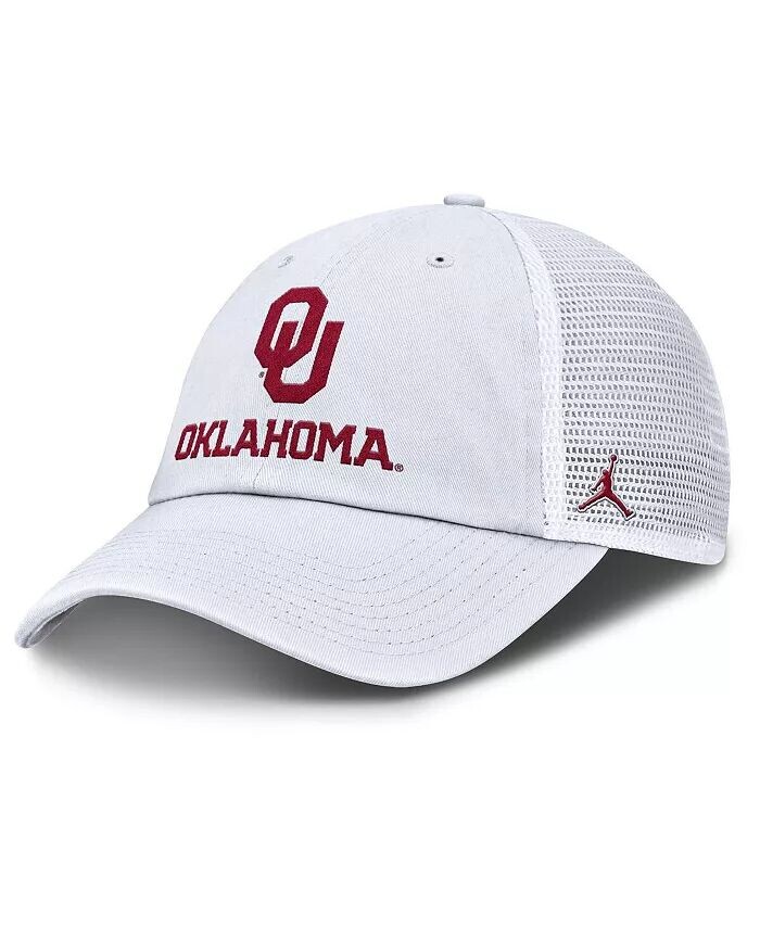 

Мужская белая регулируемая кепка Oklahoma Sooners Club Trucker Jordan