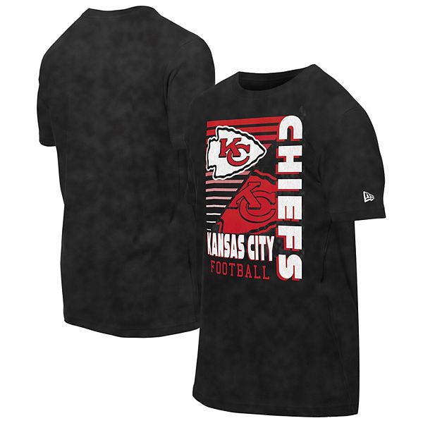 

Мужская черная футболка Kansas City Chiefs enzyme washed oversized New Era
