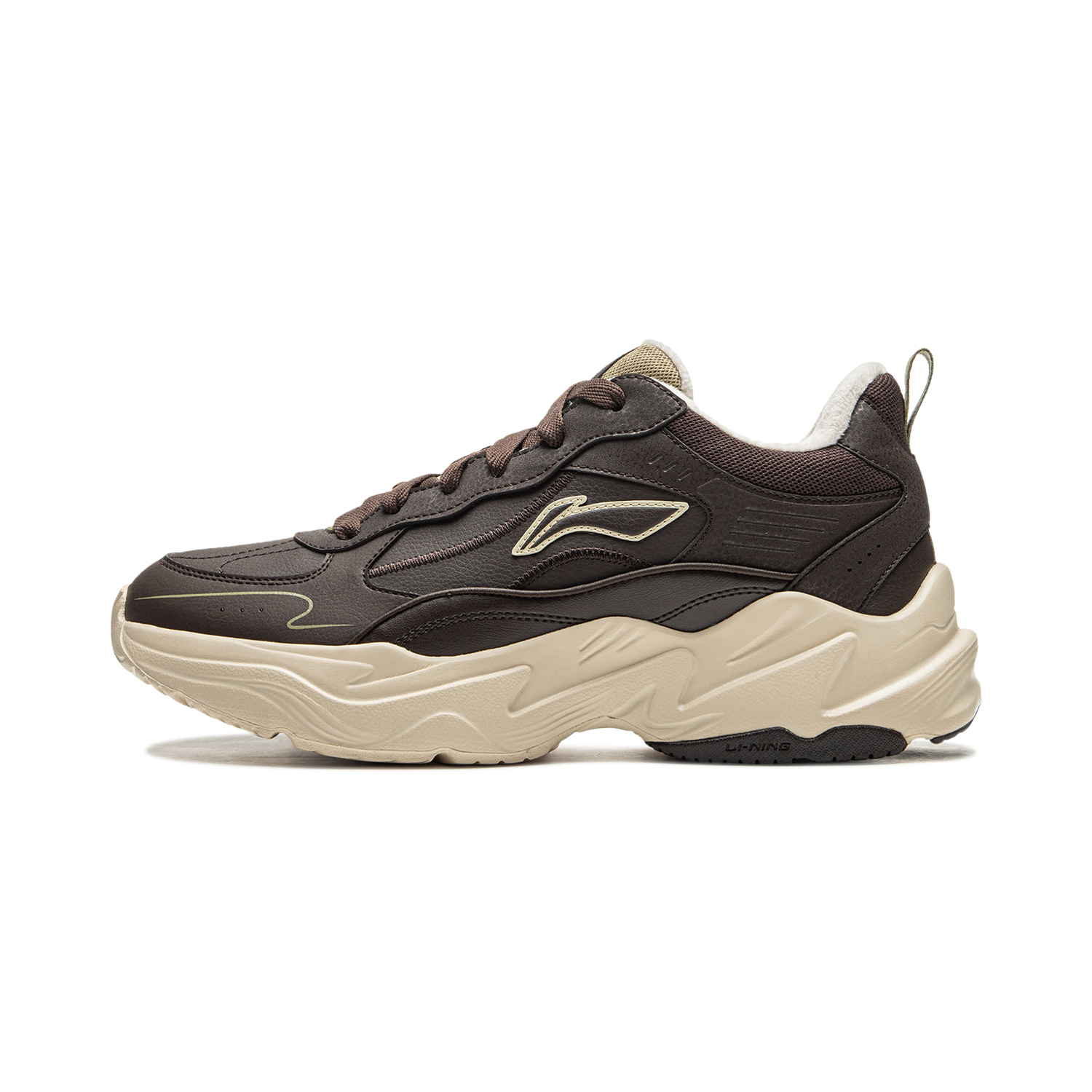 

Повседневные кроссовки мужские slip resistant с увеличенной высотой cushioning abrasion resistant low top coffee umber LINING, Coffee Umber