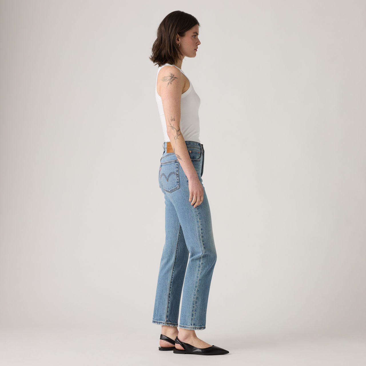 Женские джинсы Wedgie Straight Ankle Levi's, Invest Access - Medium Wash — фото 4