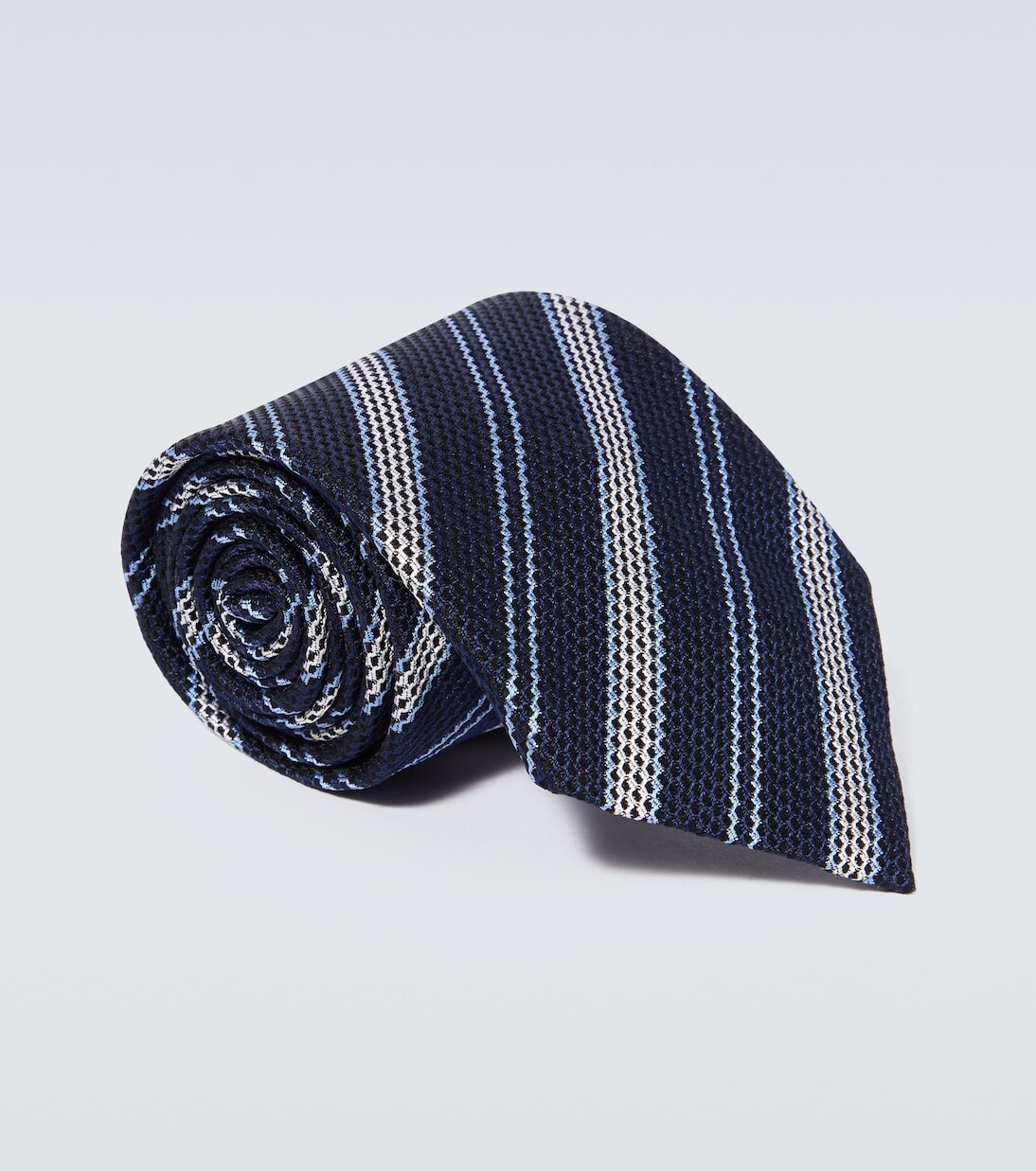 

Жаккардовый шелковый галстук Zegna, синий