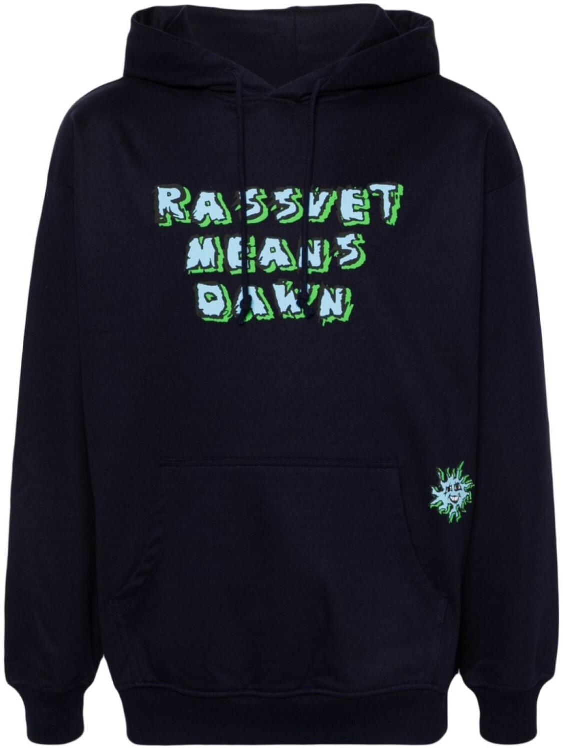 

Худи RASSVET из хлопка с принтом, синий