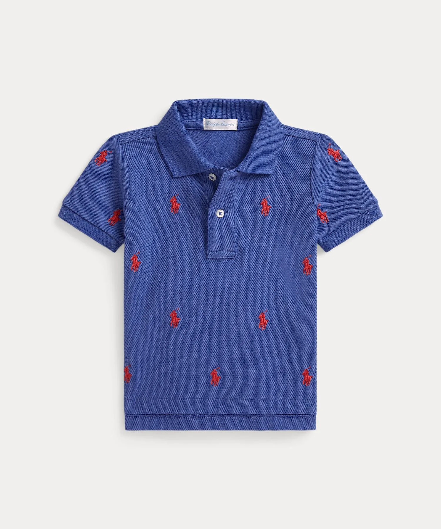 Детская поло-рубашка из хлопковой сетки с рисунком «пони» Polo Ralph Lauren, 999 Multicolor