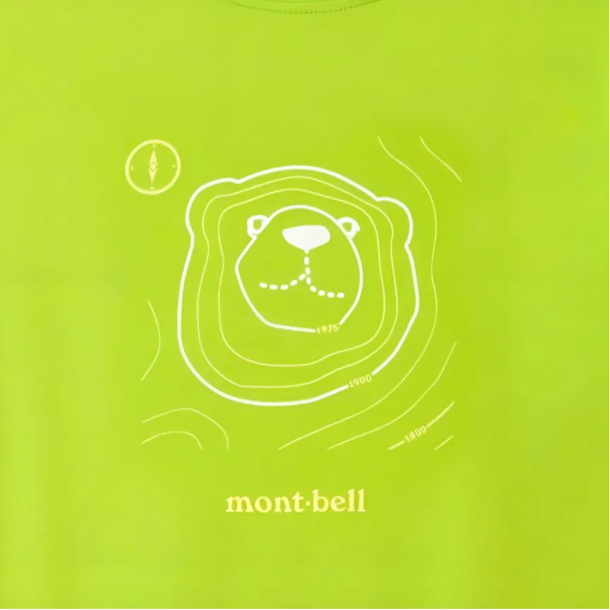 Детская футболка с круглым вырезом MONTBELL, Green — фото 2