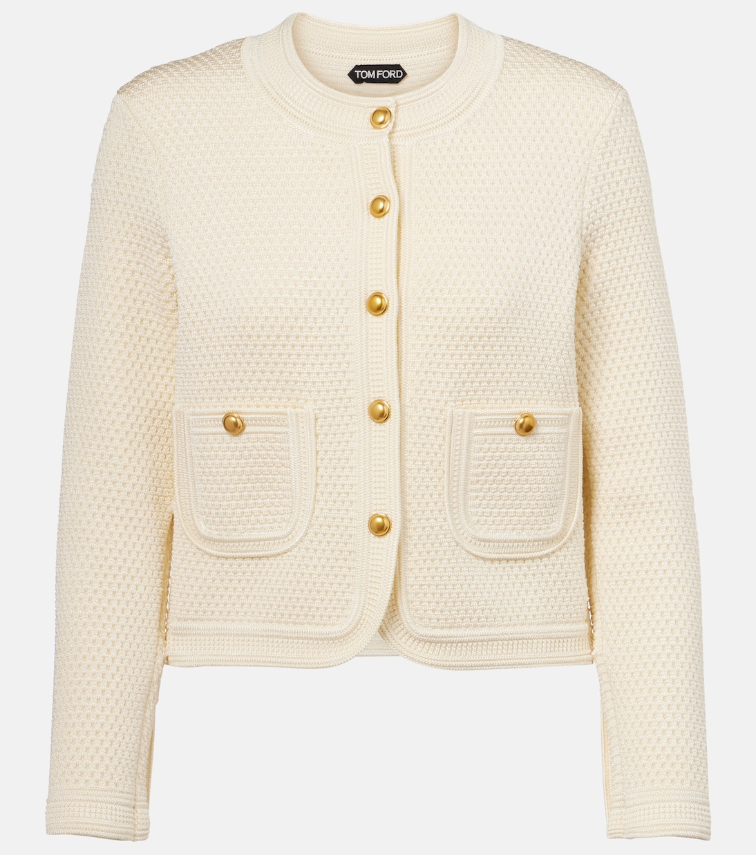 

Кардиган вафельной вязки Chasseur Tom Ford, кремовый