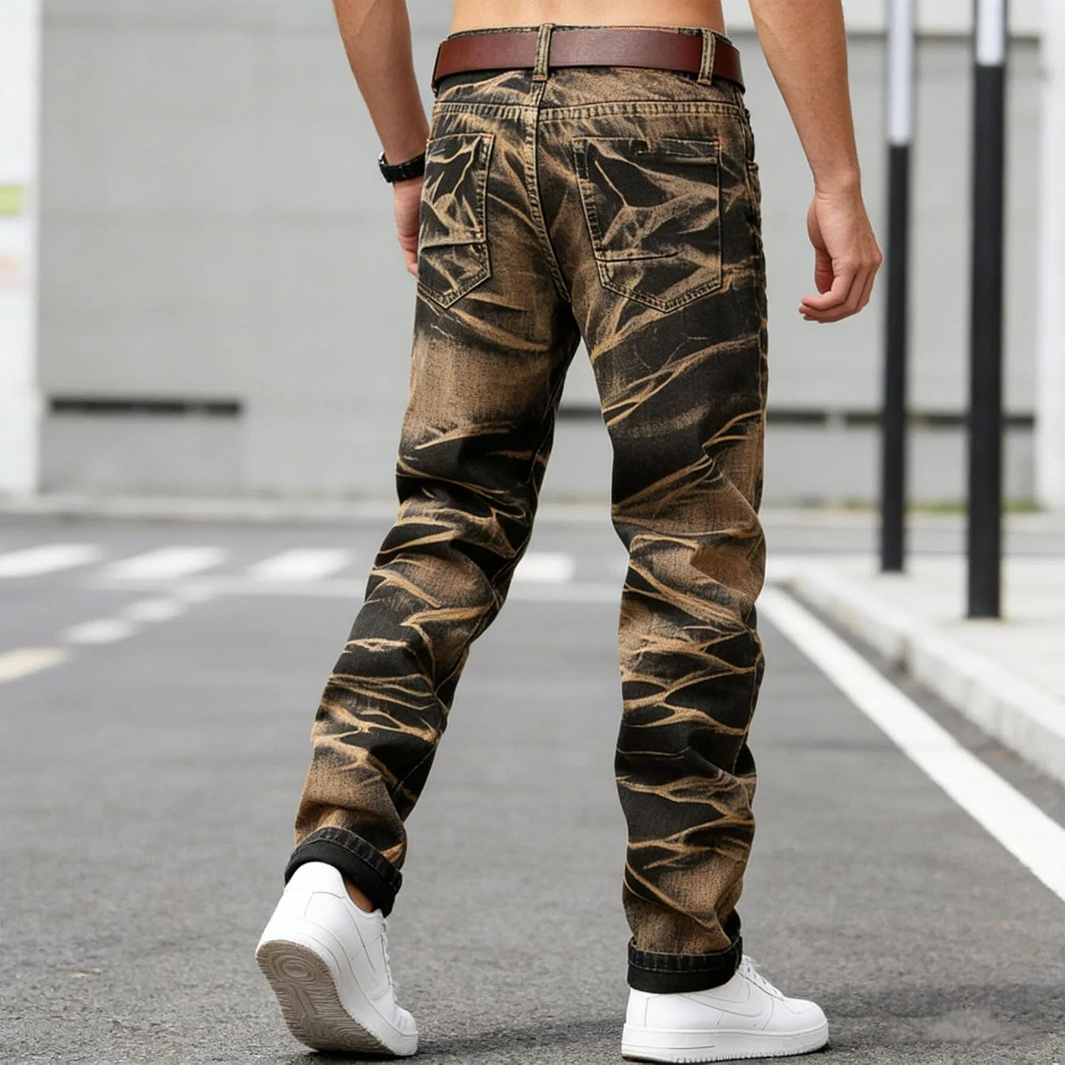 Джинсы прямые Slim Fit, Желтый ретро — фото 3