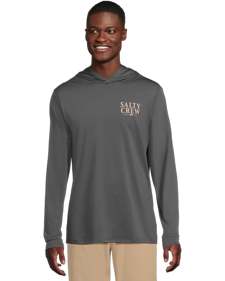 

Рубашка Salty Crew Yellowfin Hood Sunshirt, цвет Charcoal