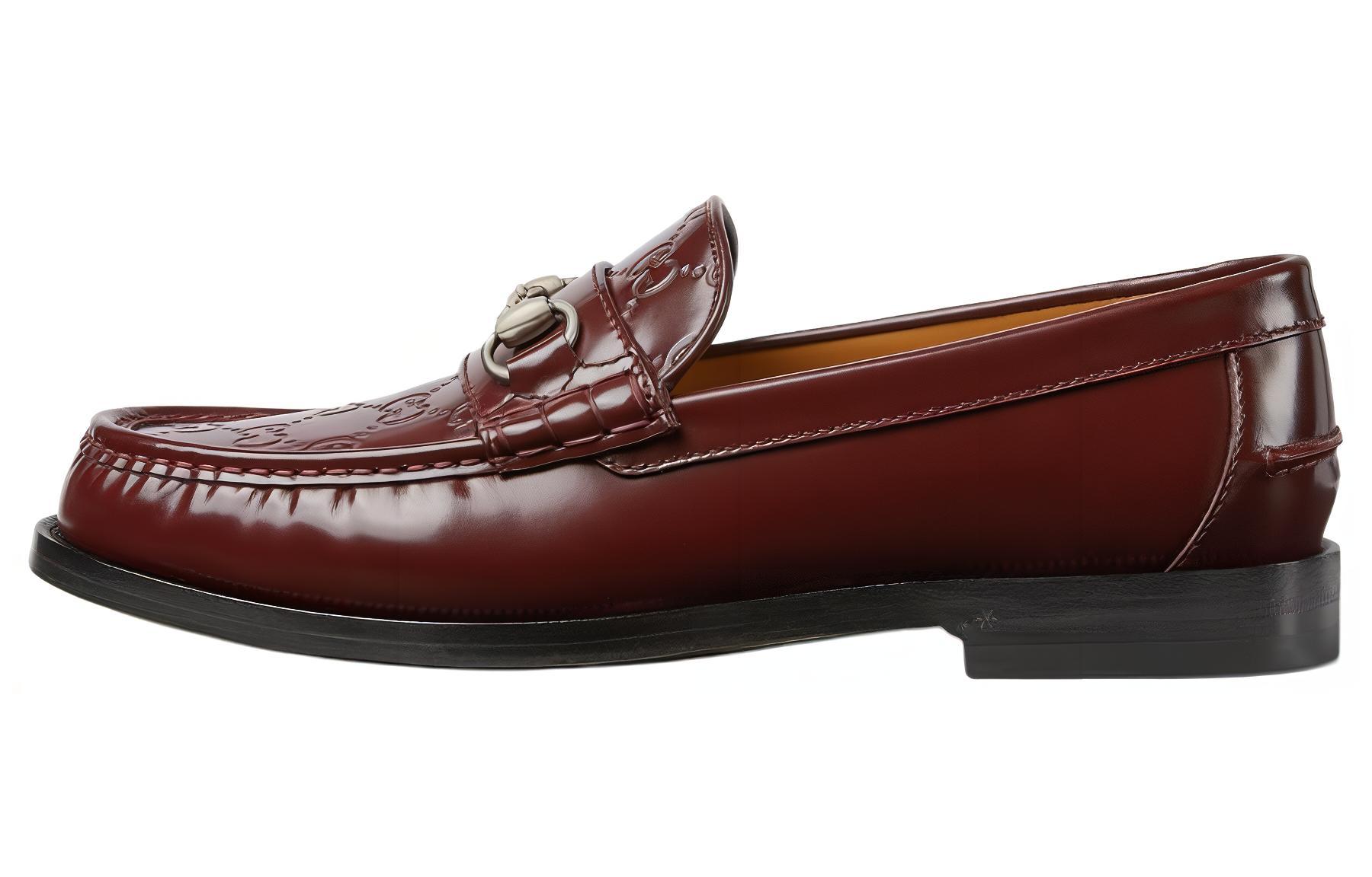 

GUCCI Лоферы Horsebit 1,5 см, мужские, бордовые