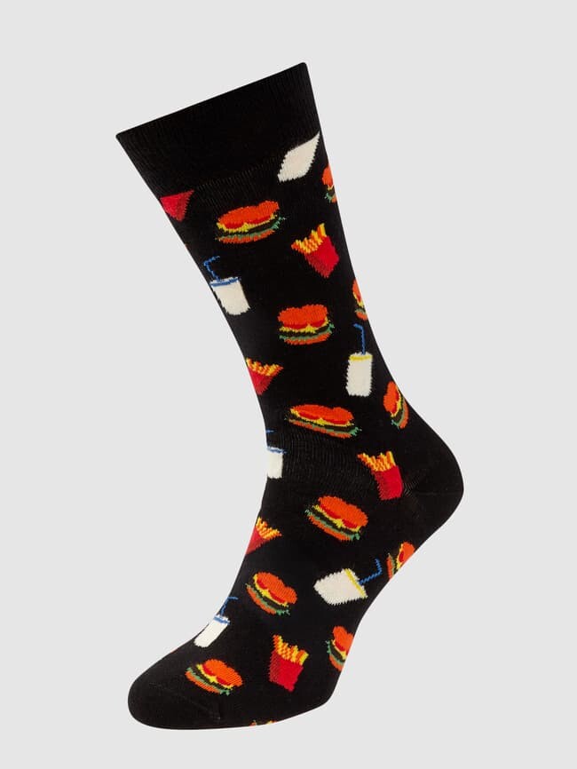 

Носки со сплошным узором Happy Socks, черный