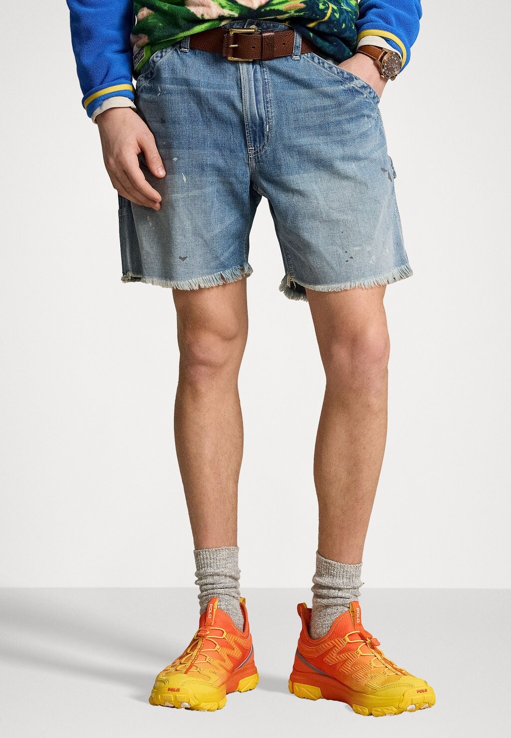 

Джинсовые шорты 6.5 INCH RELAXED FIT CUTOFF DENIM SHORT Ralph Lauren, синий деним