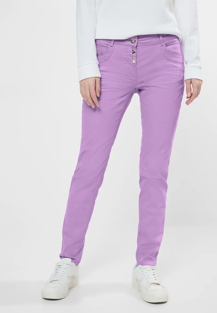 

Прямые джинсы Cecil, завышенная талия, цвет Sporty Lilac