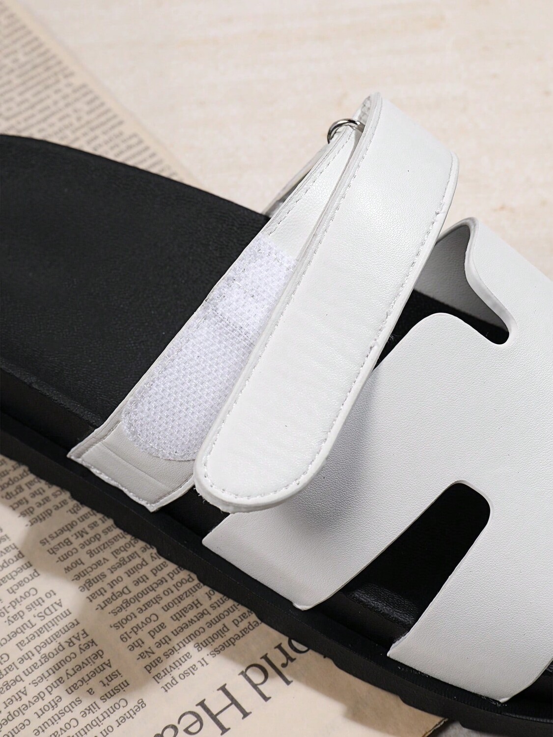 

Женские сандалии SHUZIA на плоской подошве, цветные блоки, легко носить, белый