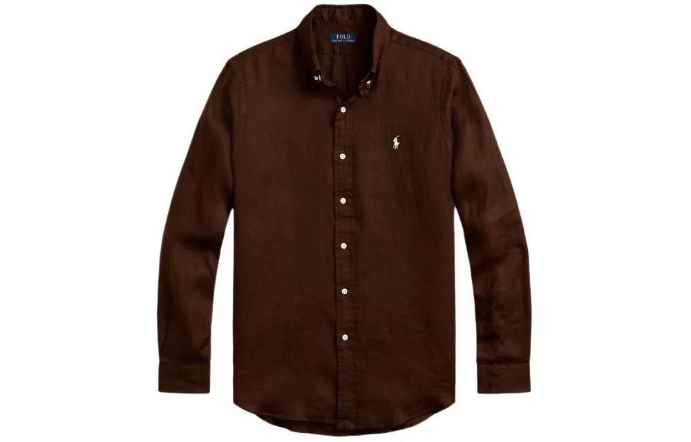 Polo Ralph Lauren SS24 Рубашка мужская Brown — фото 3