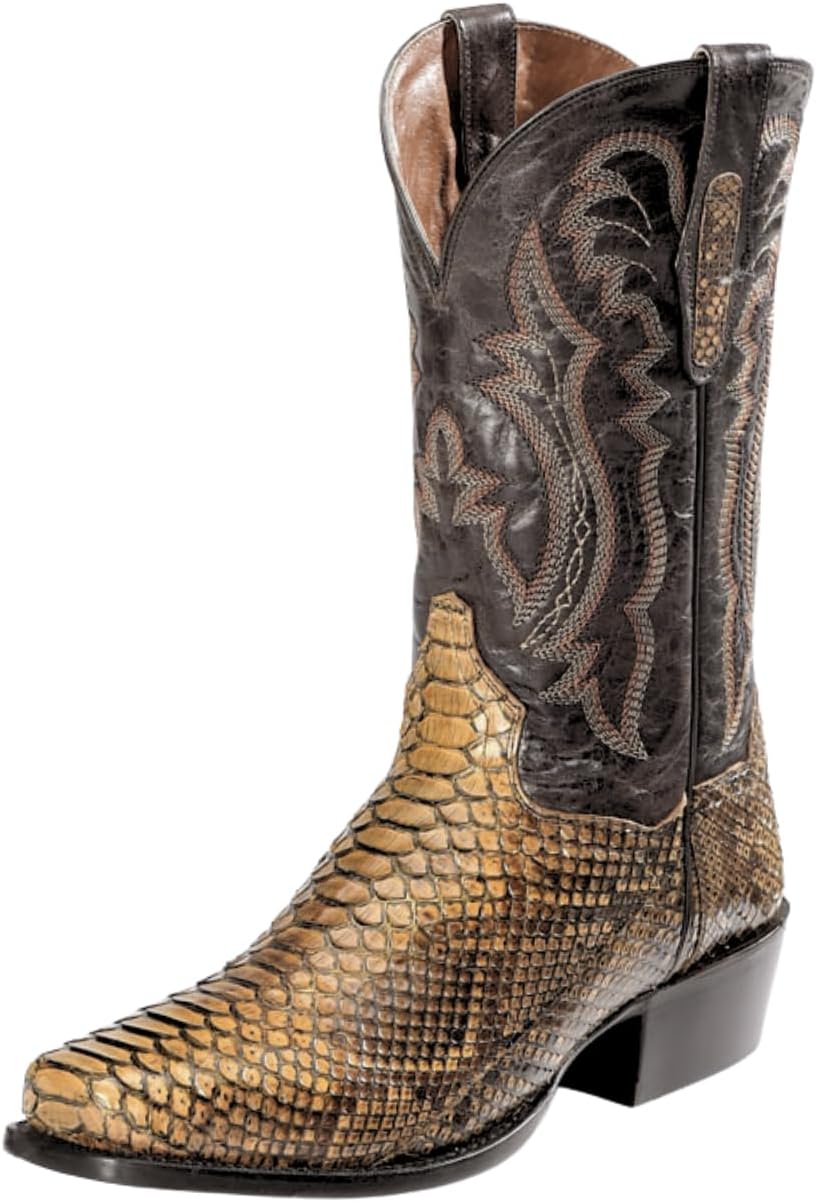 

Ковбойские сапоги для мужчин, западные сапоги с классической вышивкой, сапоги с квадратным носком, с принтом под змею, деревенские сапоги с массивным каблуком, ботильоны OtpyNik, Yellow