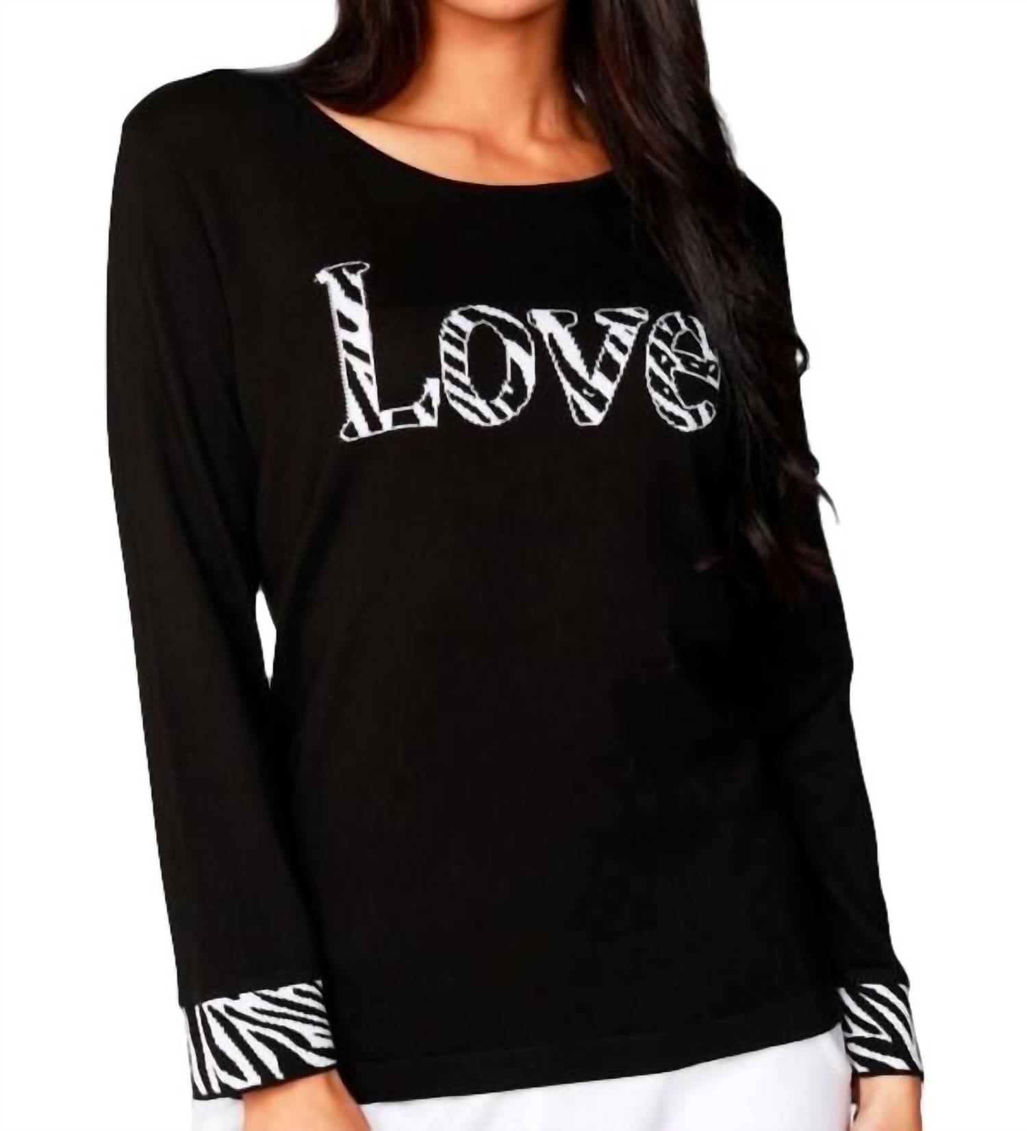 

Свитер Love Scoop Neck черного цвета ANGEL