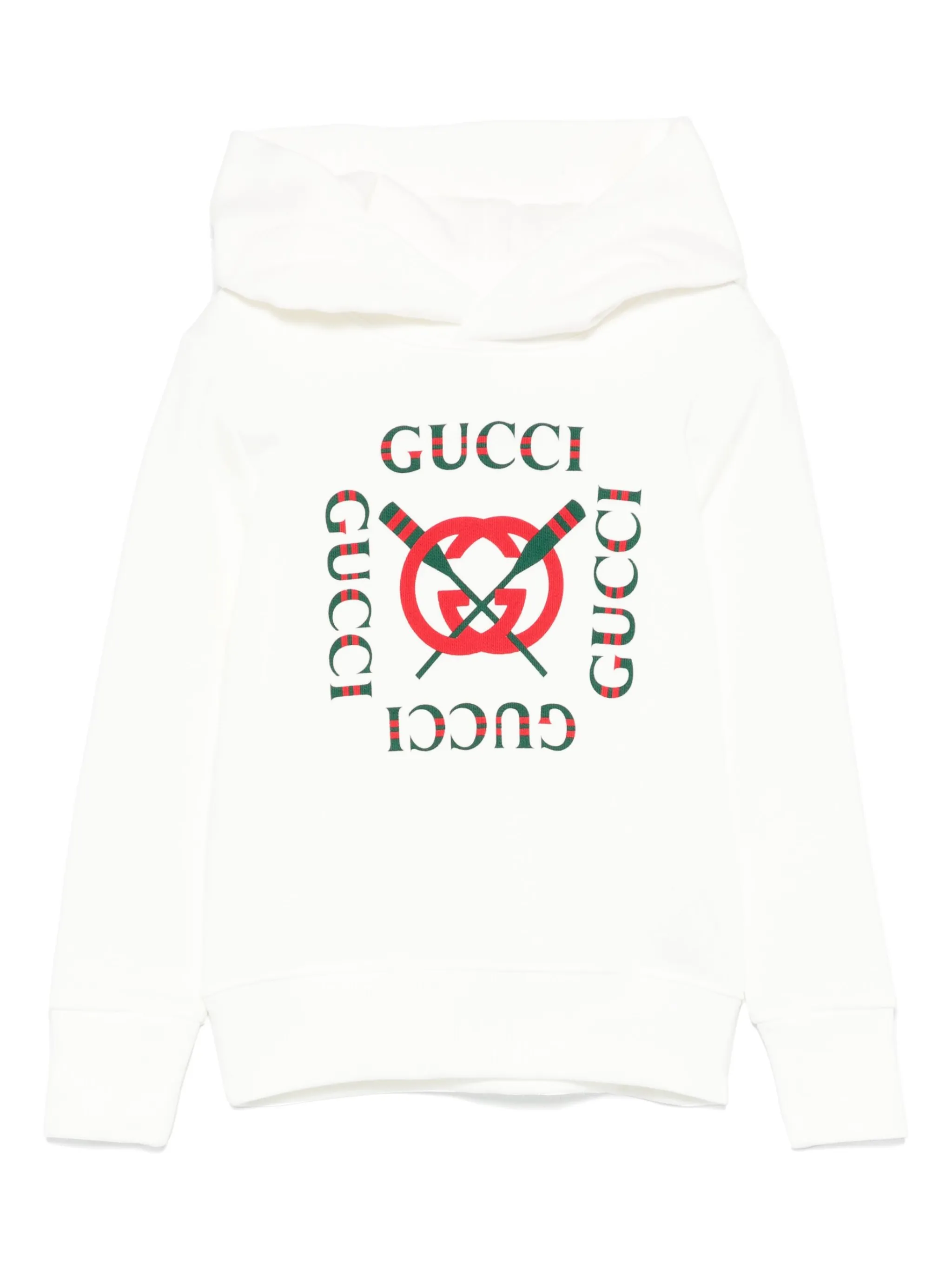 Худи с логотипом Gucci Kids, белый