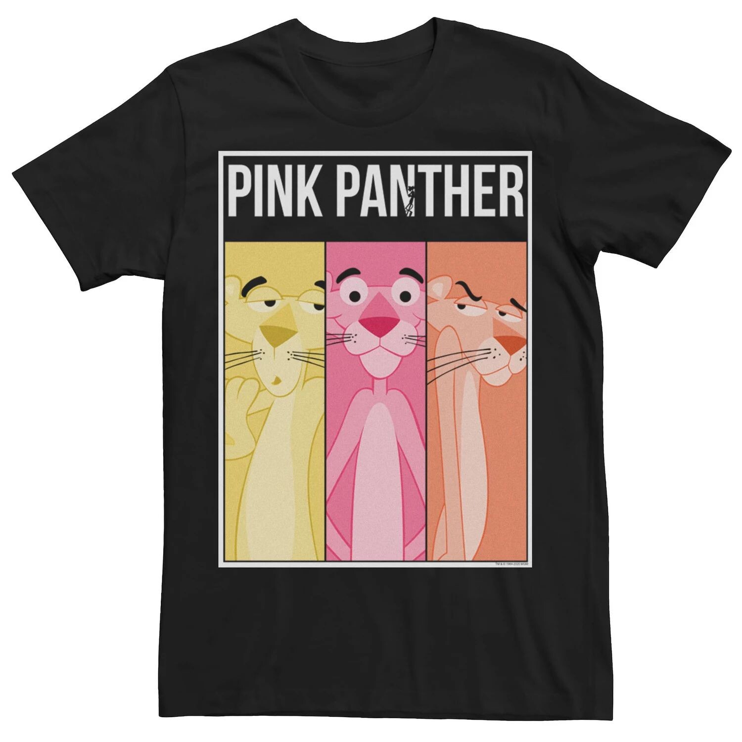 

Мужская футболка с цветными вставками Pink Panther Licensed Character