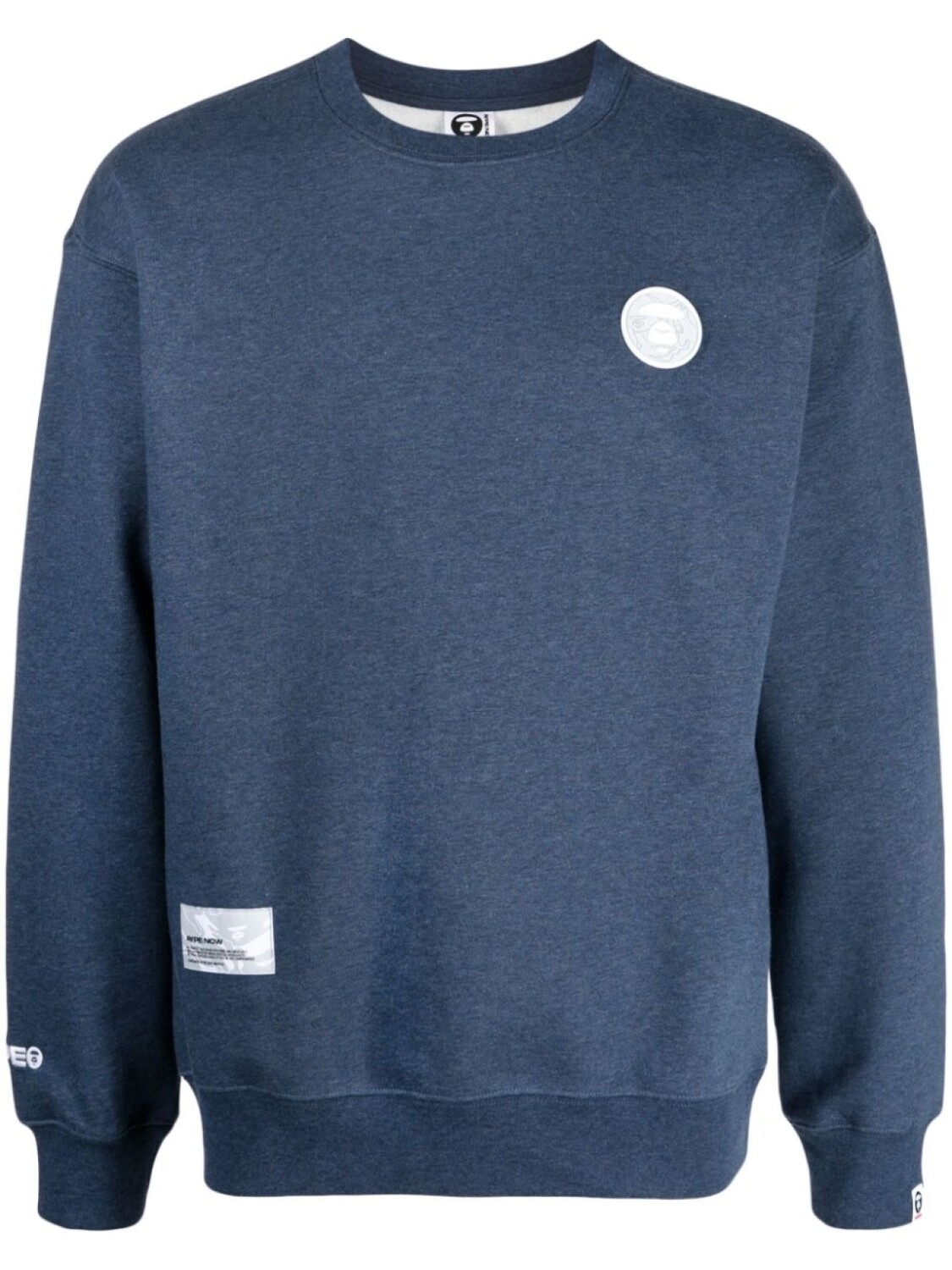 

Толстовка с круглым вырезом и нашивкой-логотипом AAPE BY *A BATHING APE, синий