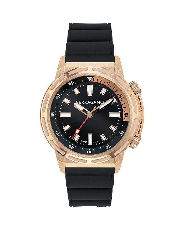 

Спортивные часы Ferragamo, 46 ​​мм, черный