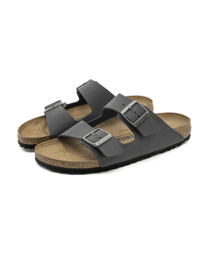 Мужские туфли Arizona серого бархатного цвета Birkenstock, серый — фото 2