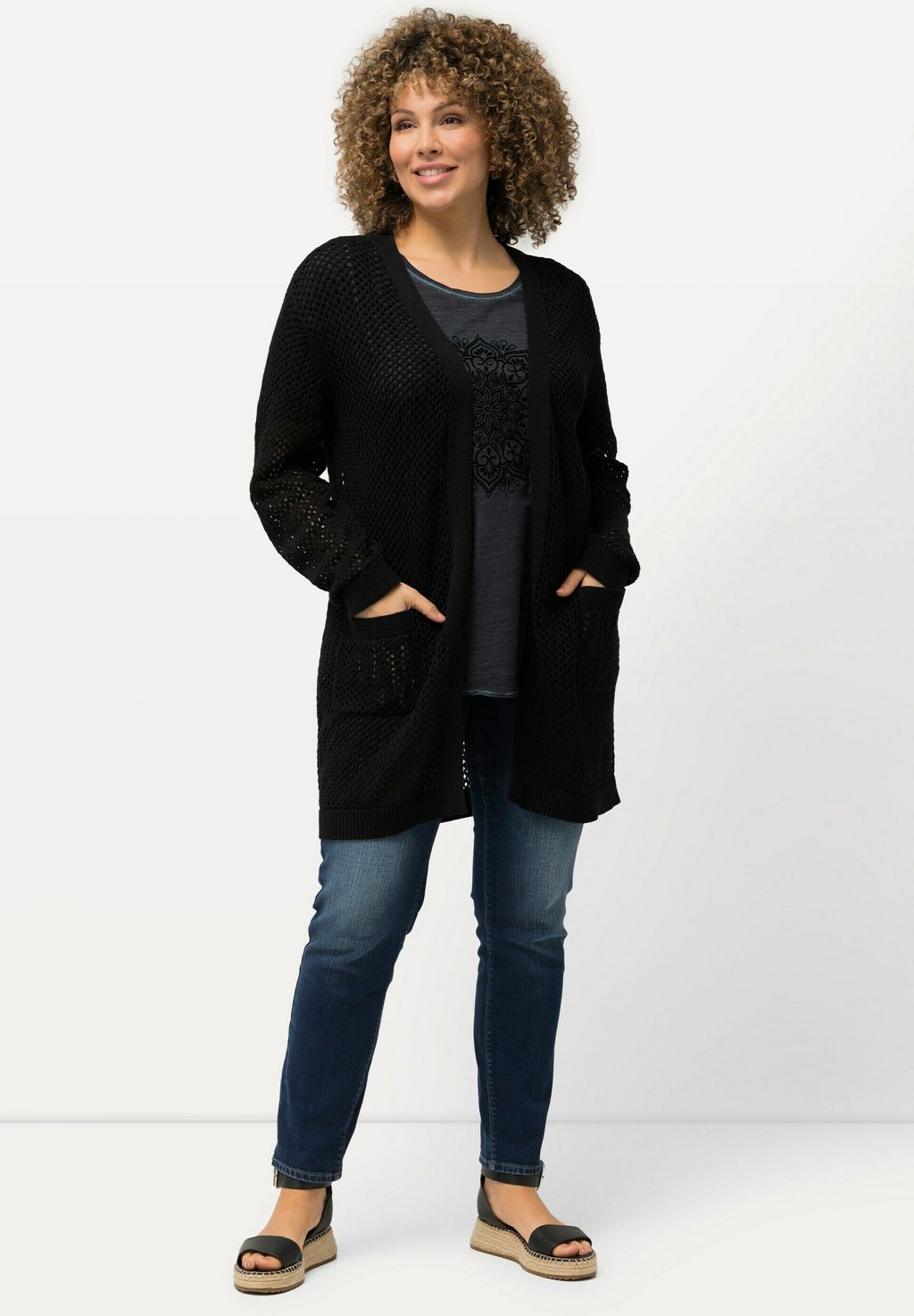 

Кардиган LONG SLEEVE Ulla Popken, черный