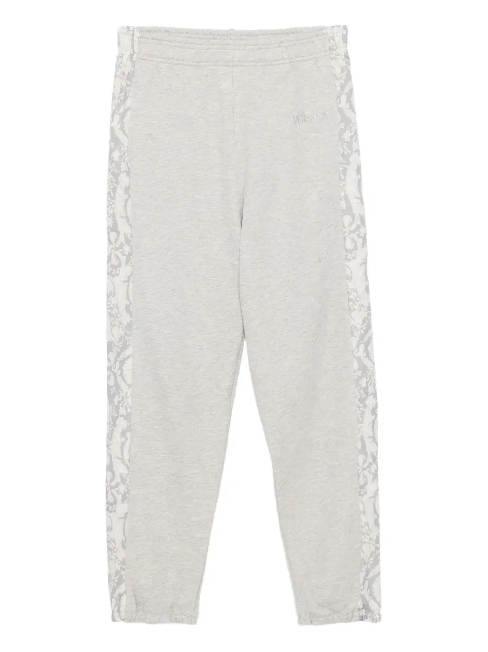 Брюки с вышитым логотипом Versace Kids, серый