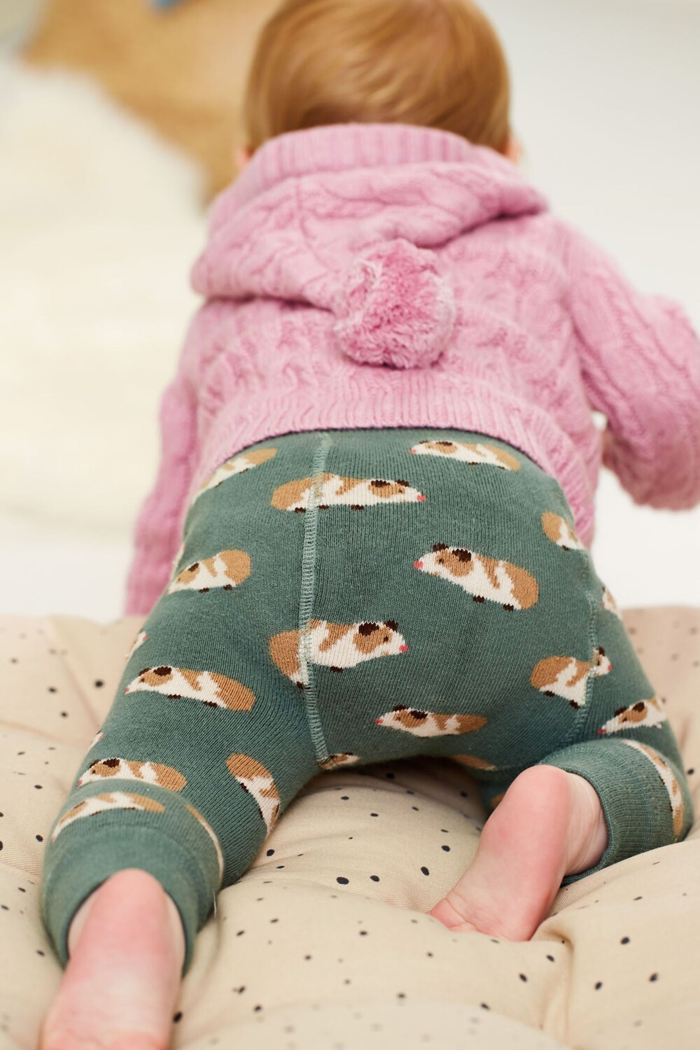 Детские легинсы JoJo Maman Bébé с рисунком морской свинки Jojo Maman Bébé, зеленый — фото 3