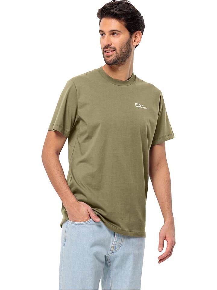 

Футболка Jack Wolfskin Shirt Essential, хаки