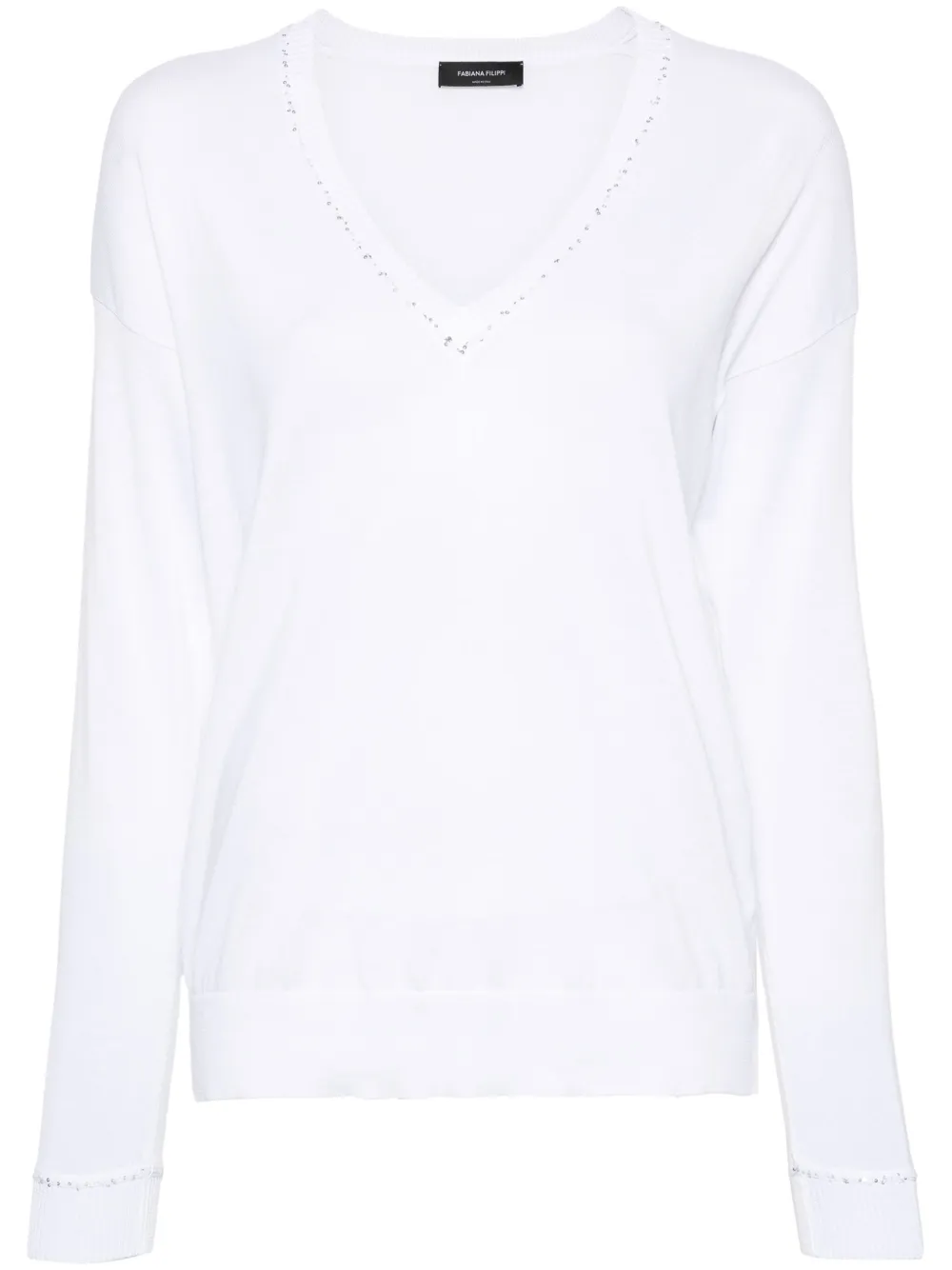 

Джемпер с пайетками Fabiana Filippi, белый