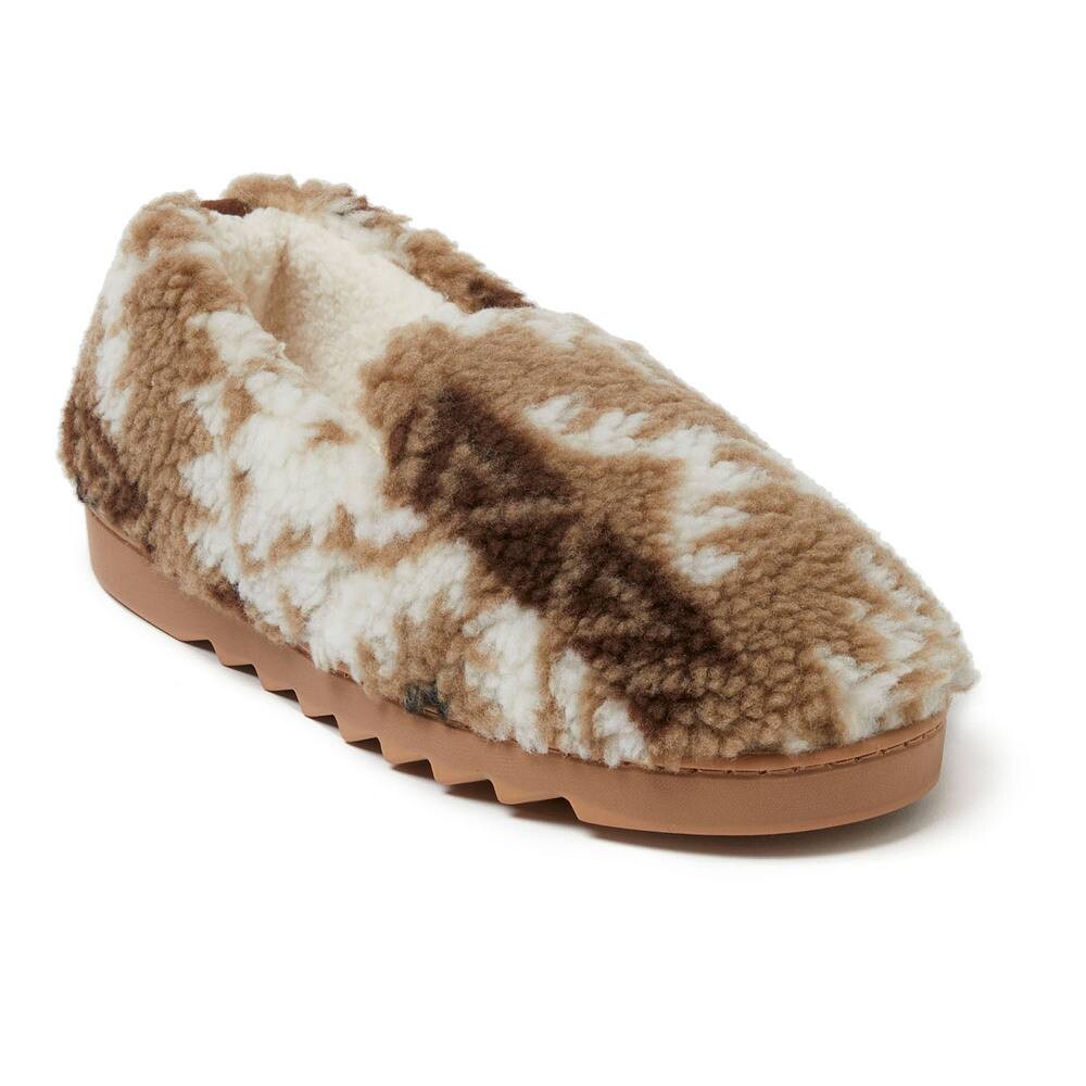 

Женские плюшевые тапочки Dearfoams Candace, цвет Tan