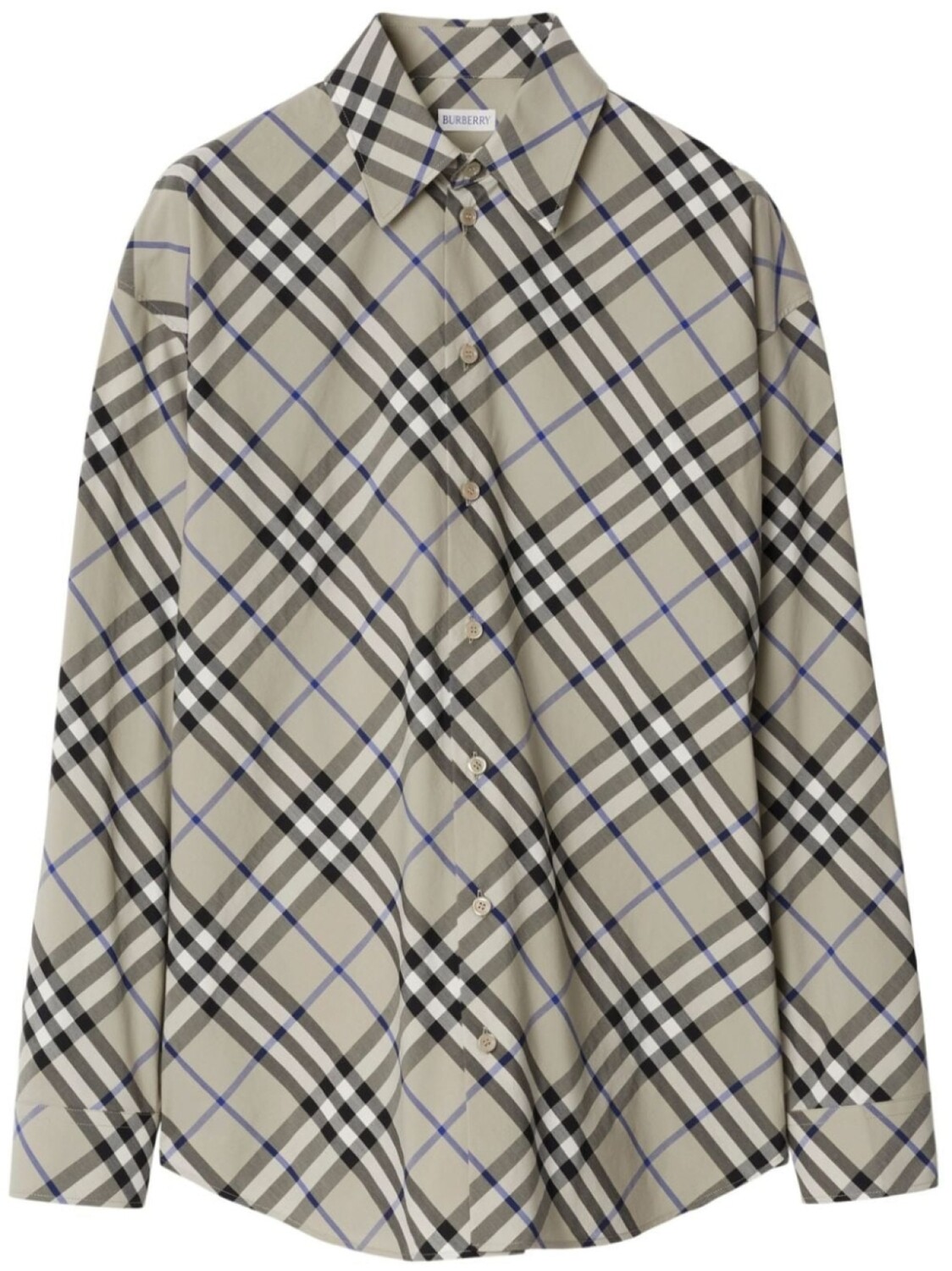 

Burberry рубашка в клетку, нейтральный цвет