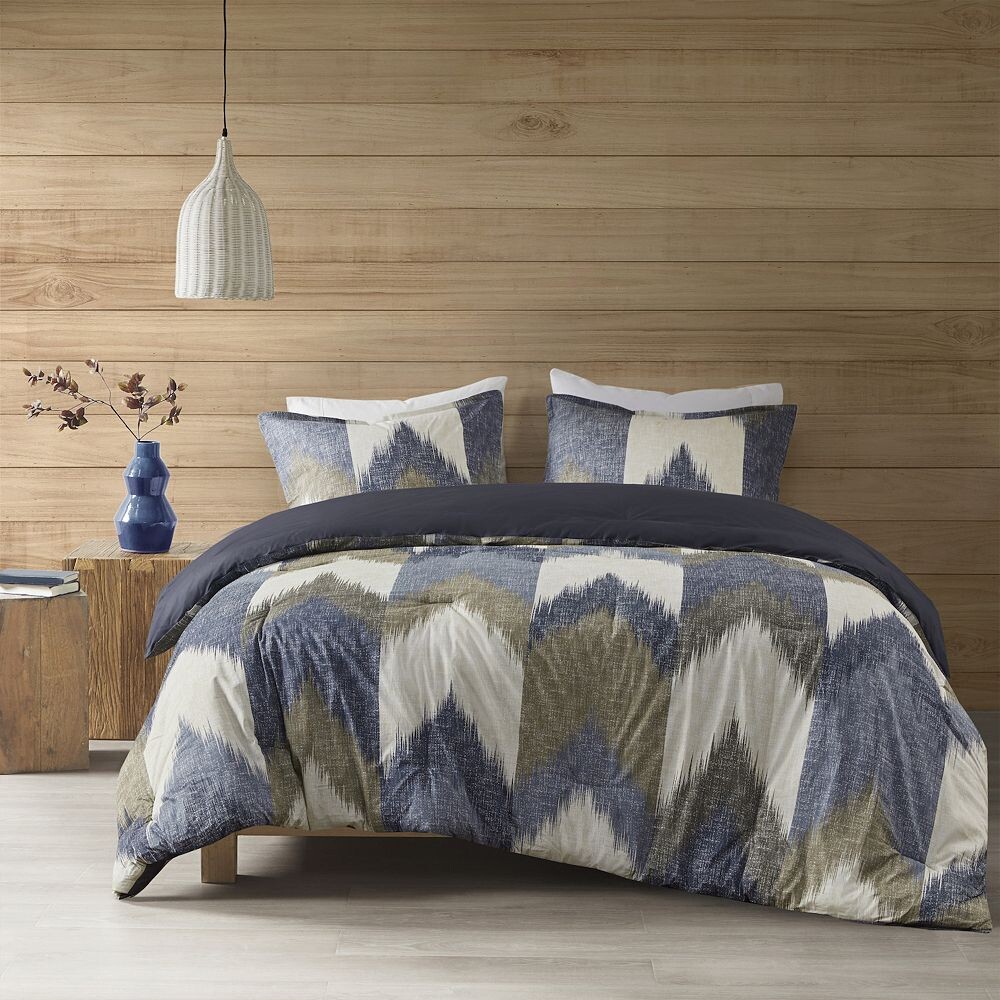 

INK+IVY Alpine Комплект хлопковых одеял из 3 предметов, темно-синий