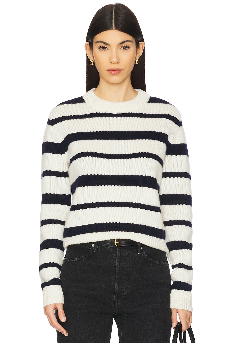 

Кашемировый джемпер с круглым вырезом Aexae, stripe navy