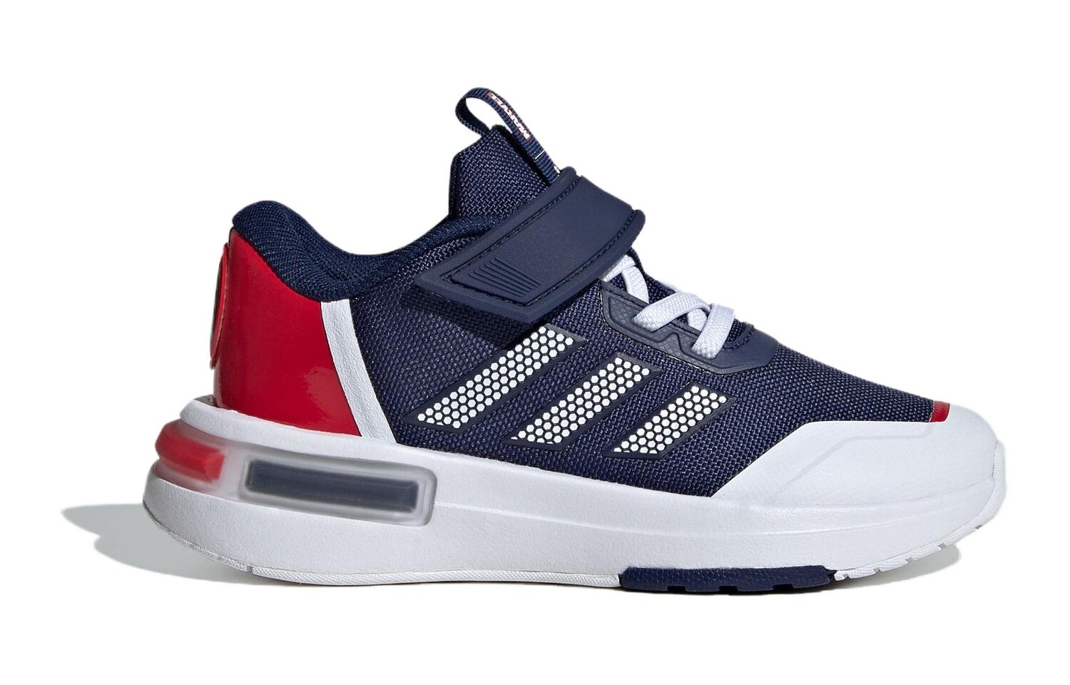 Кроссовки adidas Racer Marvel Captain America Dark Blue Cloud White Silver Metallic GS, синий/красный — фото 2