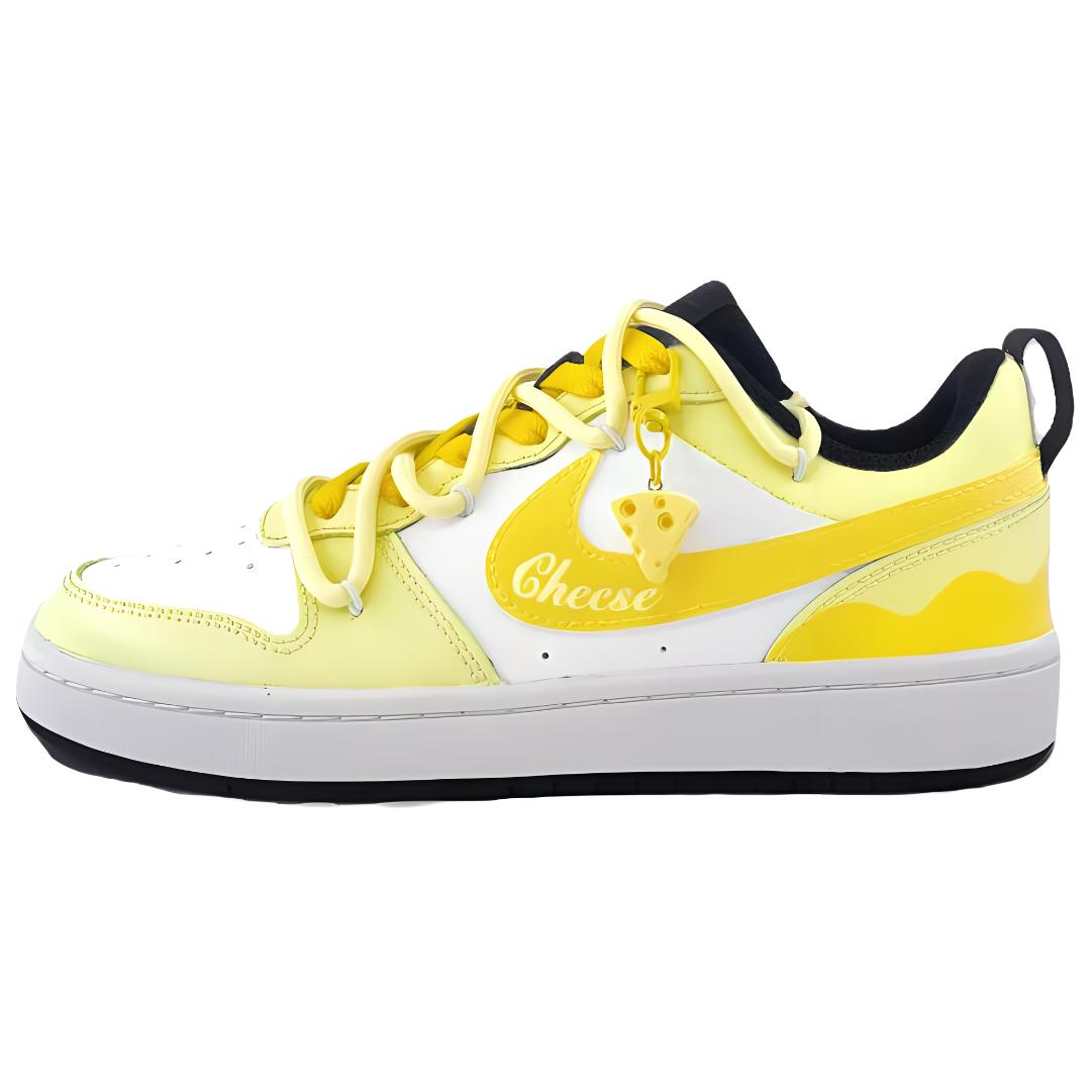 

Кроссовки Nike Court Borough Skateboarding Shoes Women's Low-top Yellow/White, желтый