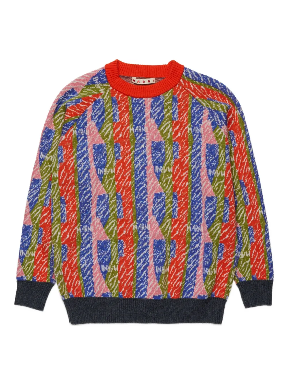 

Джемпер с узором Marni Kids, розовый
