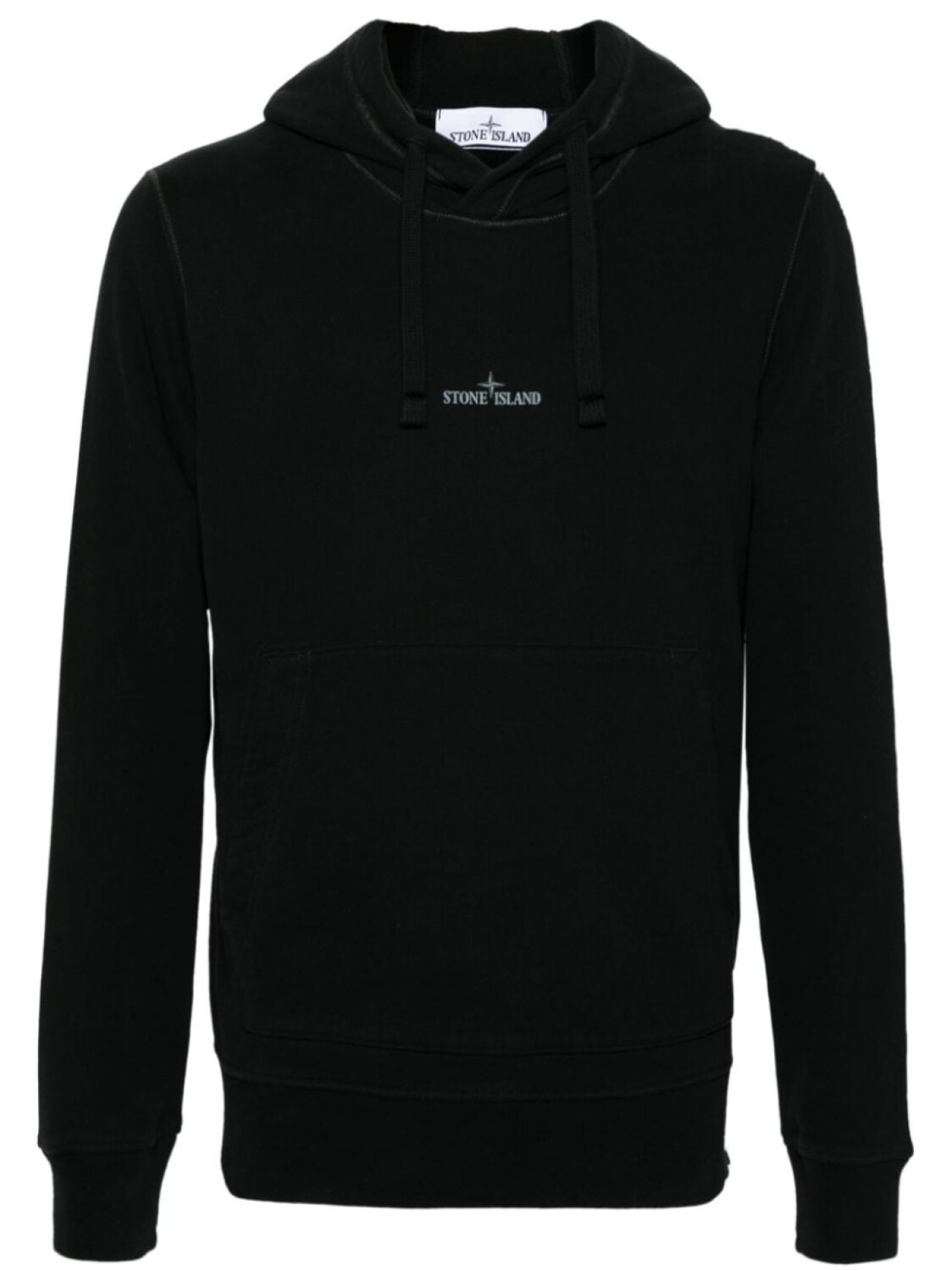 

Stone Island хлопковая толстовка с капюшоном, черный
