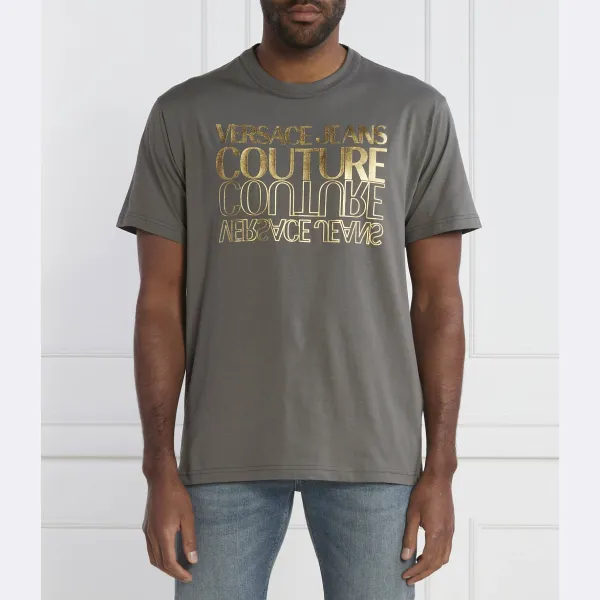 

Футболка стандартного кроя Versace, хаки