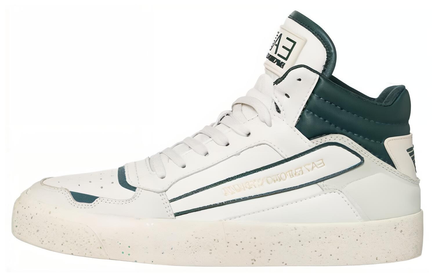 

Кроссовки EMPORIO ARMANI EA7 Skateboarding Shoes Men High-top White/Green, зеленый