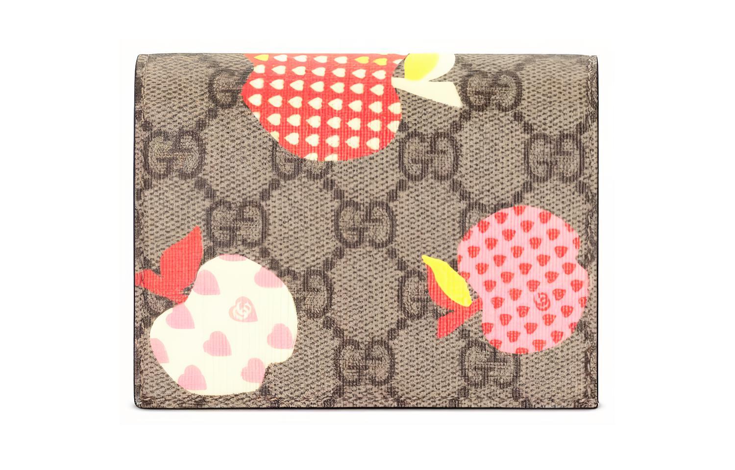 

GUCCI Кошелек женский Valentine's Day Collection Canvas With Leather Ebony/White